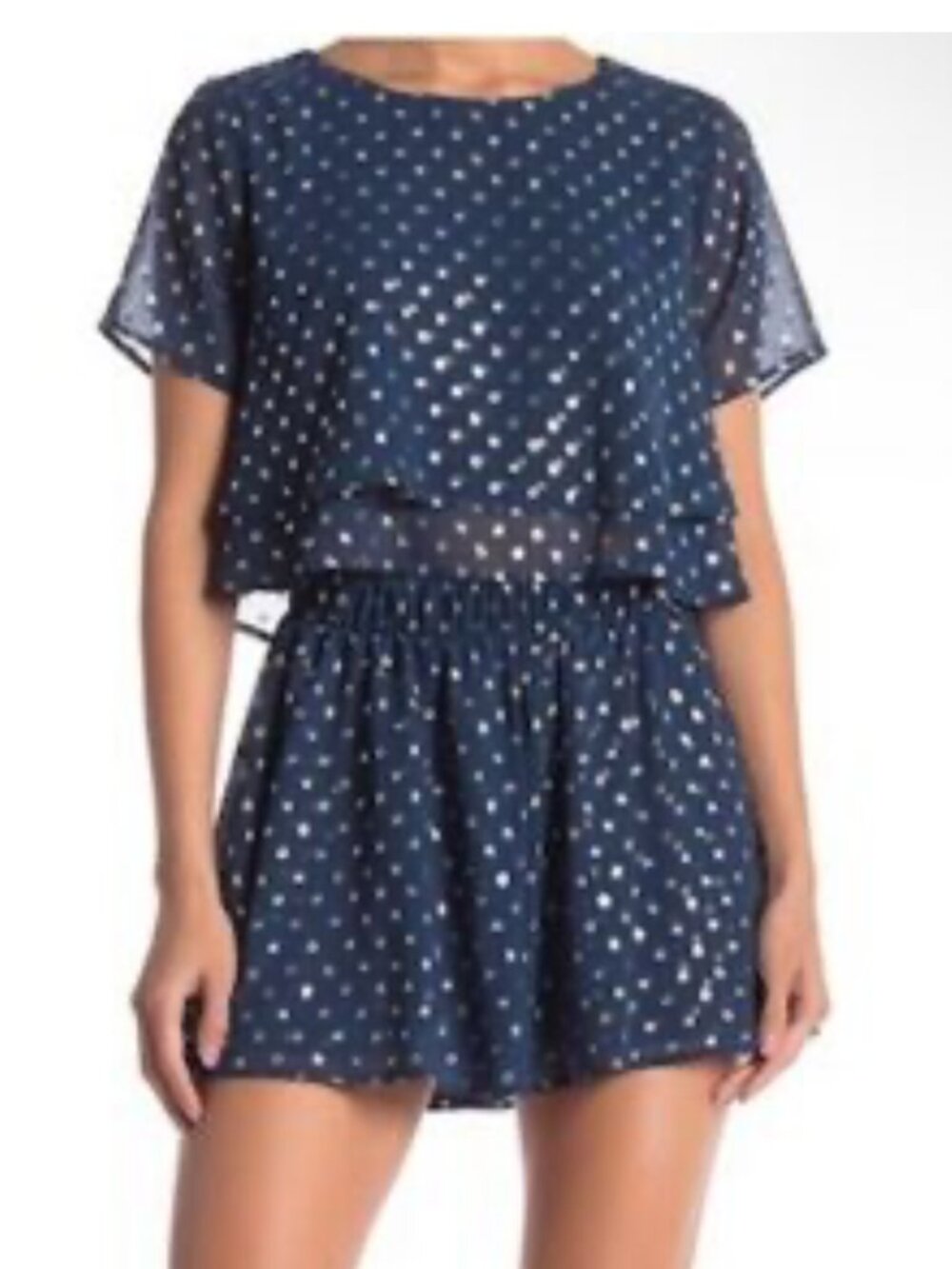 Show Me Your Mumu Carlos Swing Shorts Teal Gold Polka Dot Sz Large